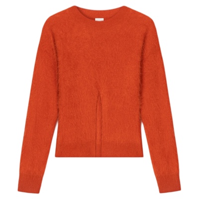 【季末折扣】 NANUSHKA 女士 KLOE 法式简约红色毛衣
