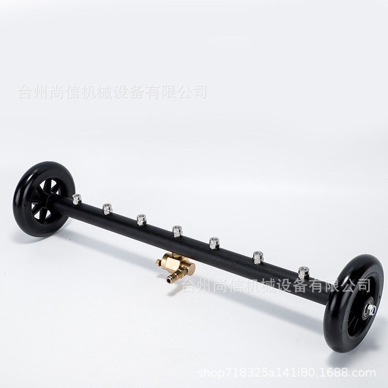 高压水枪车底清洗可调节5孔7孔4000psi道路清洁洗地刷水扫帚