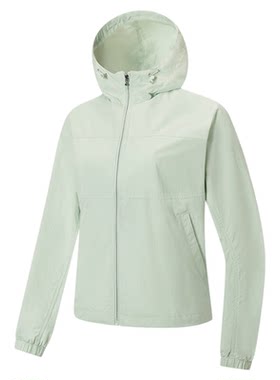 特步户外训练运动服连帽外套女款