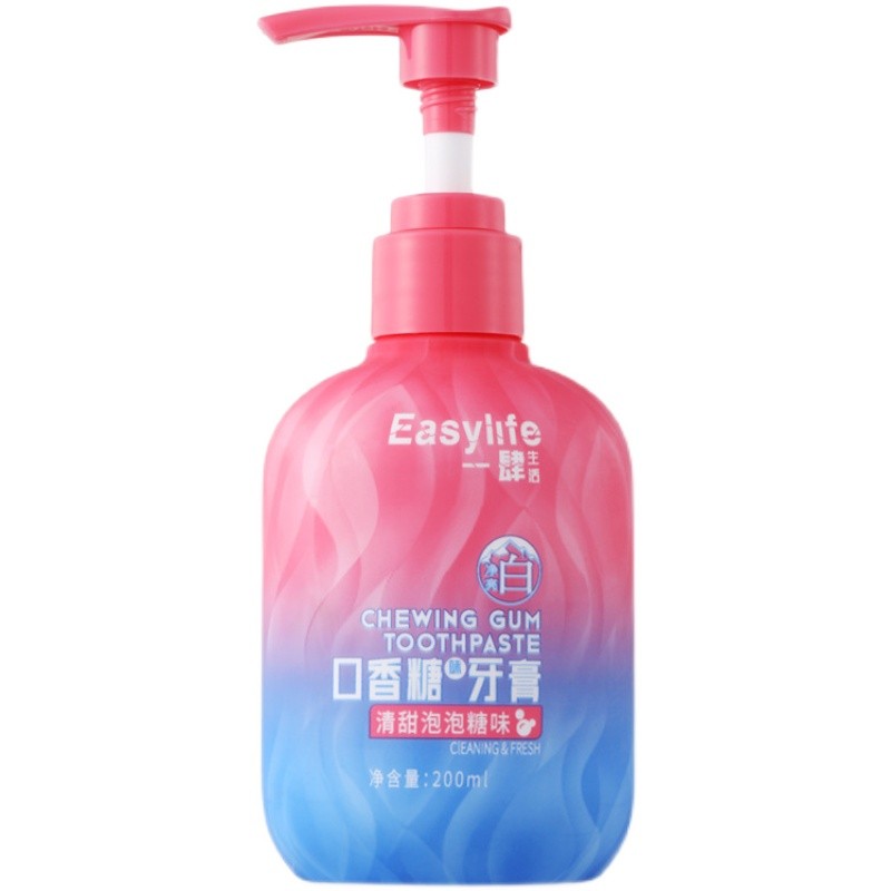 按压式口香糖牙膏清新口气口臭