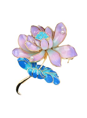 胸针精致女荷花胸花西装装饰别针
