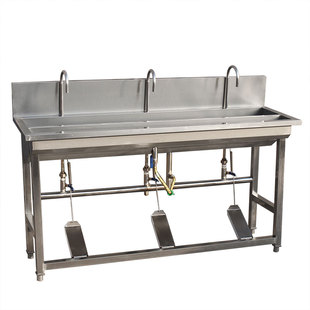 美示商用不锈钢脚踏式消毒洗手池槽食品厂洗手消毒池净化车间专用