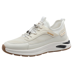 七匹狼男鞋2025秋季新款官方正品男士黑色休闲鞋透气软底跑步鞋子