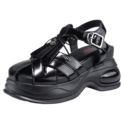 艾今26夏新款10cm编织罗马凉鞋女