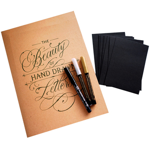 笔刷字体哥特体意大利临摹本手帐花体圆体字帖教程手写英文书法