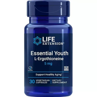 现货美国life extension麦角硫因胶囊呵护肌肤5mg30粒