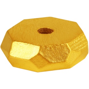 足金999黄金古法实心立体切面无相隔片手链串珠子隔珠转运珠男女