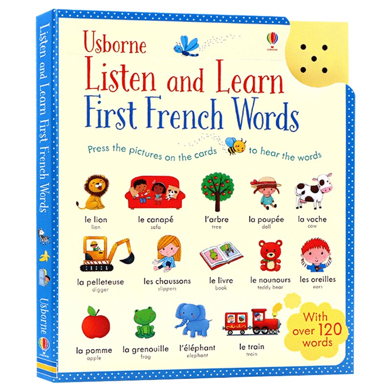 英文原版 精装 Listen and Learn First Words in French 法语单词 尤斯伯恩图书发声书 英文版儿童全英语书