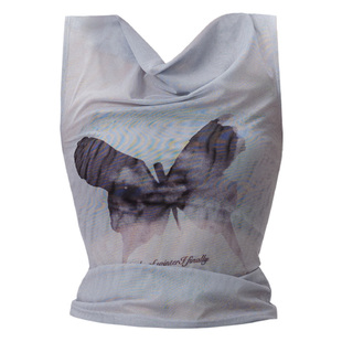 【现货】易碎商店·相思频率 蝴蝶印花T恤甜辣独特荡领背心