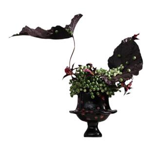 妖及 法式中古棕色原创花艺【墨菲】样板房会所客厅酒店装置摆件