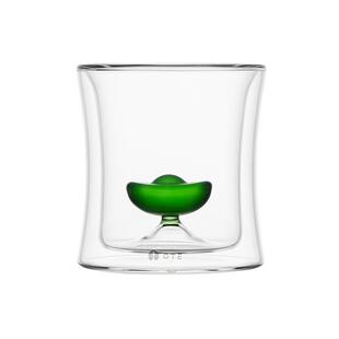 OTE欧堤元宝杯茶杯双层高硼硅玻璃杯隔热防烫家用高档杯创意礼物