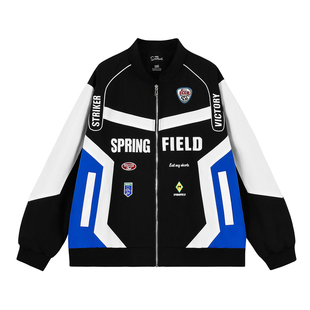 辛普森一家男装机车风夹克外套男春季新款防风运动拼接情侣上衣女