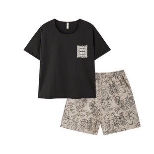 【带胸垫】睡衣女士夏天短袖短裤高级感可外穿夏季家居服两件套装