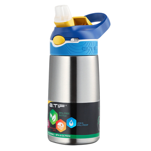 btif儿童保温杯带吸管防摔水杯学生便携外出保温瓶水壶