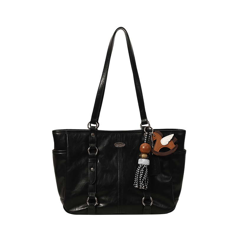 南风Chio2nd 奇遇米兰托特包超A黑皮包大容量手提包女通勤单肩包