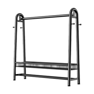 日本衣架落地卧室挂衣架衣帽架晾衣架房间挂衣服的架子置物架移动