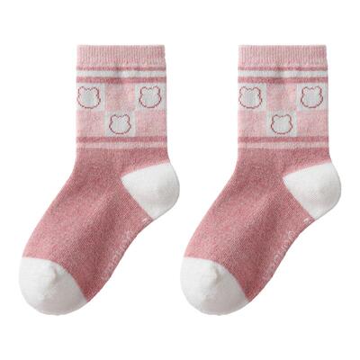 英氏儿童中筒羊毛袜秋冬加厚保暖