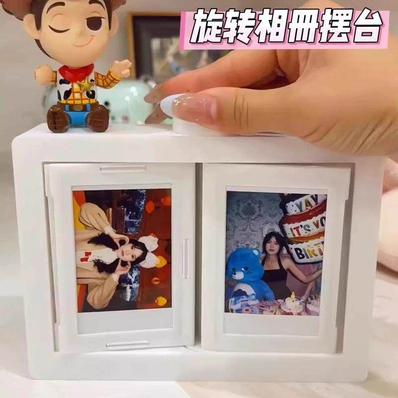 拍立得旋转相册翻页相框3d打印创意摆台收纳桌面摆件纪念册毕业季