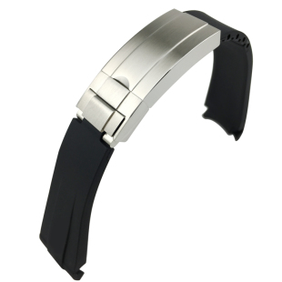 适用劳力士硅胶橡胶表带绿黑水鬼探险家游艇名仕迪通拿日志型20mm