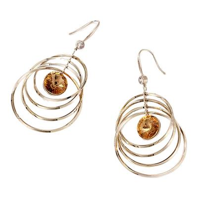 卡洛美环游光圈耳环女高级感耳坠气质洋气长款耳钩独特浮夸耳饰品