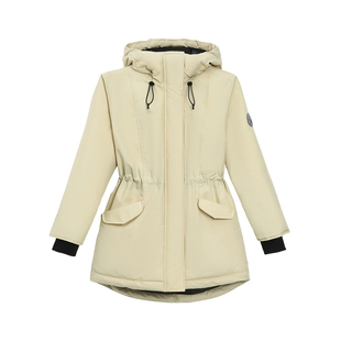 gugumini童装2025冬季90白鹅绒超厚实保暖三防抗寒日常派克羽绒服