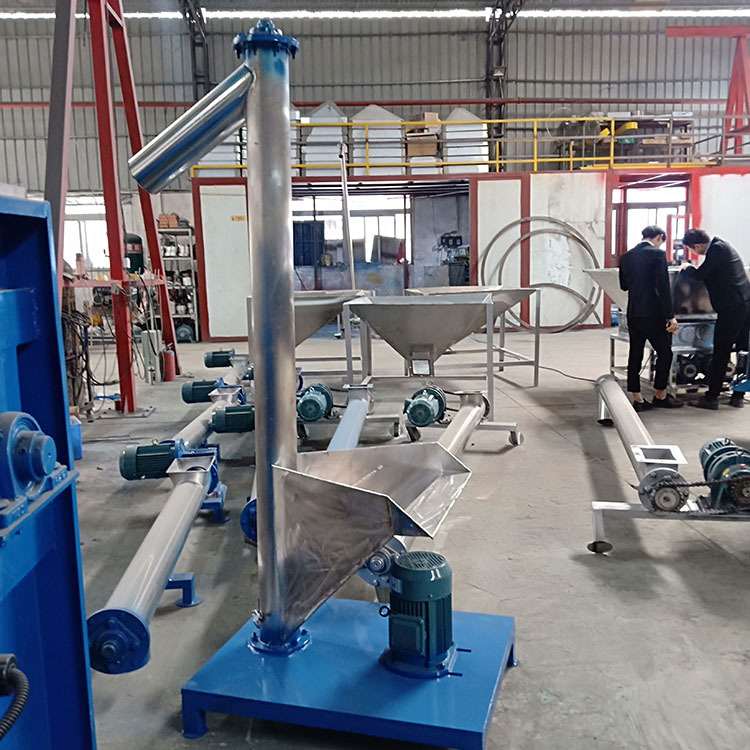 沙子塑料提升机 化工粉体螺旋输送机 片材木渣螺旋上料机