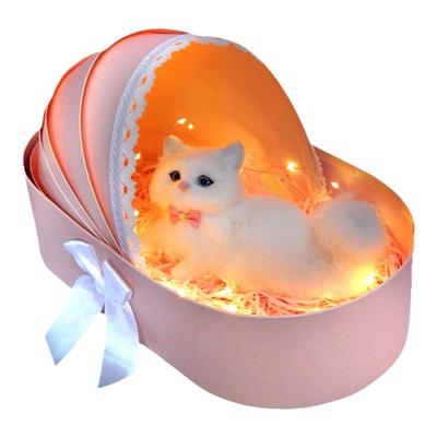 公仔仿真猫咪创意送女友生日礼物