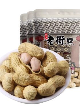 老街口花生蒜香味2025年带壳水煮休闲零食下酒菜咸干紫皮好吃蒜味
