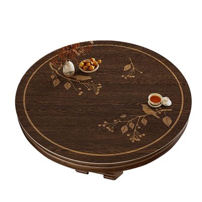中式王府实木茶几圆桌中式保护垫