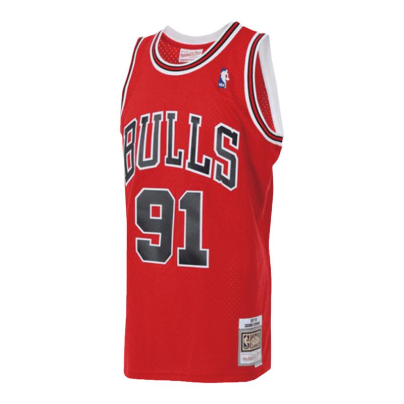 Mitchell&Ness NBA官方正品公牛/罗德曼复古97-98赛季SW球衣篮球