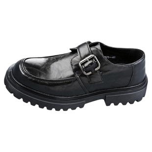 皮鞋男士冬季一脚蹬黑色厚底休闲商务正装增高德比鞋男款2025新款