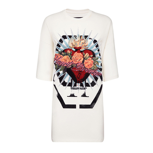 PHILIPP PLEIN T恤 女士春HeartBreaker圆领短袖T恤裙