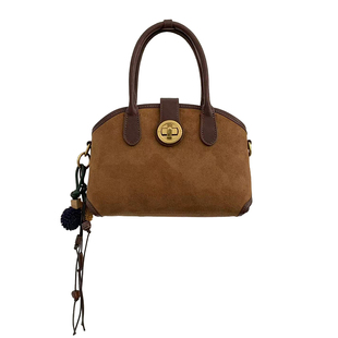 小瑞靓包 炉边絮语 复古磨绒锁扣托特包包女2025新款手提单肩斜挎