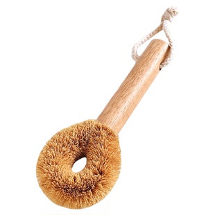 日本厨房洗锅刷锅天然椰棕锅刷不沾油洗碗刷清洁刷除油去污刷子