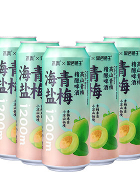 冰青X黑色兔子小凉山青梅海盐艾尔精酿啤酒冰爽500ml*6听
