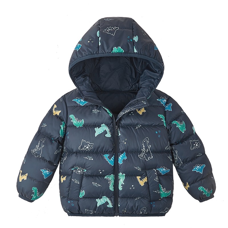 [抗菌远红外]男童轻薄排骨羽绒服宝宝秋冬鸭绒恐龙衣服男儿童外套