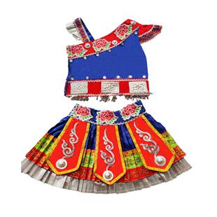 第十届小荷风采踩彩演出服儿童民族服苗族表演服少数民族舞蹈服