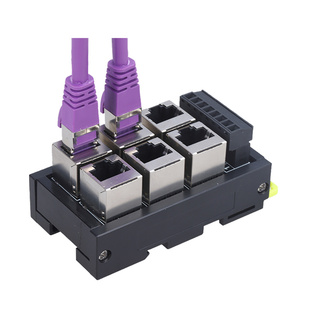RJ45以太网口转端子台8pin接线端子水晶头转485分流集线器23456孔