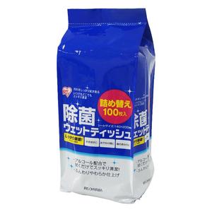 100抽日本IRIS爱丽思湿巾替换装 家用玩具厨房卫生清洁消毒湿纸巾