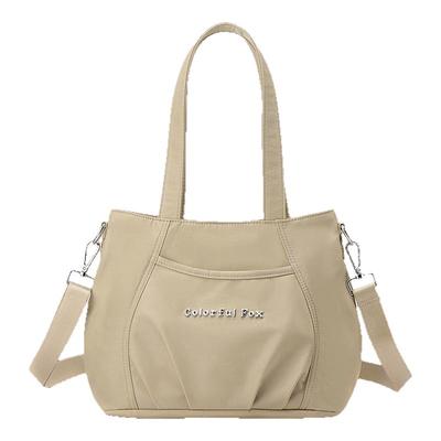 CCZ新款女士单肩包户外休闲大容量托特包日系简约斜挎包0