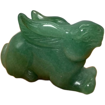 天然绿水晶生肖鼠龙蛇礼物小摆件