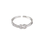 银色几何戒指女小众设计素圈戒指女时尚个性情侣对戒开口尾戒指环