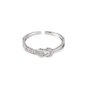 银色几何戒指女小众设计素圈戒指女时尚个性情侣对戒开口尾戒指环