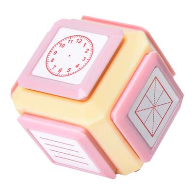 小学生田字格印章六面多功能订正印章教学拼音四线三格时钟教师改错神奇改正儿童学习用品拼音格方格出题滚轮