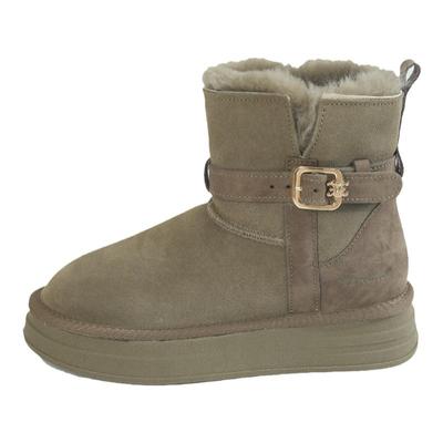 皮带扣雪地靴短靴靴子冬季防滑