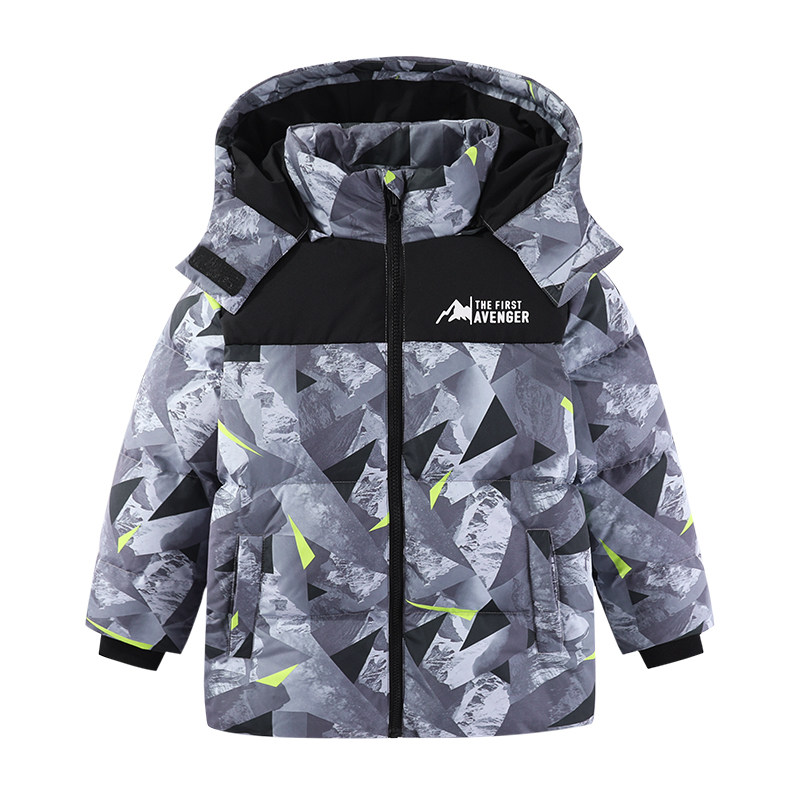 雪中飞男童短款洋气儿童羽绒服厚