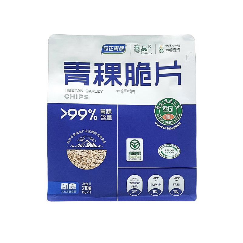 奇正青稞藏晶青稞脆片低GI代餐