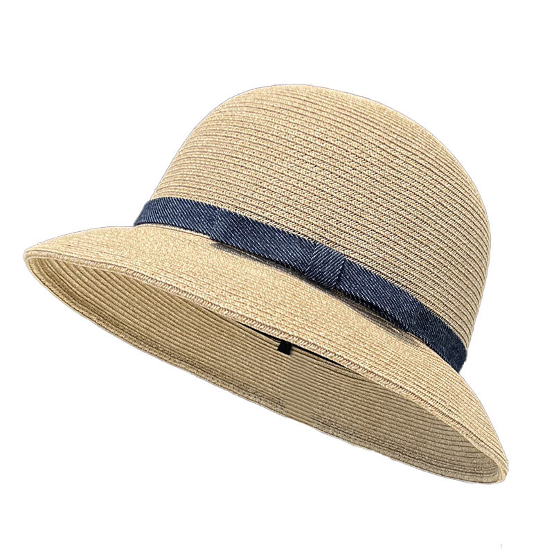 日系牛仔草帽女夏遮阳显脸小