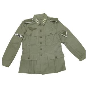 德军国国防军二等兵HBT M43人字纹棉布原野灰野战作战服上衣套装