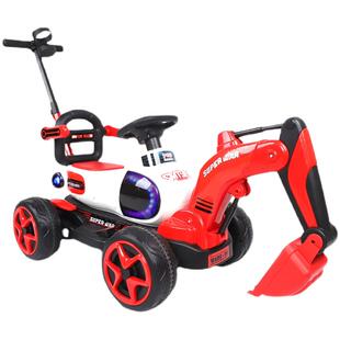 萨玛特儿童电动挖掘机宝宝大号挖土机小孩工程玩具车带音乐可坐人